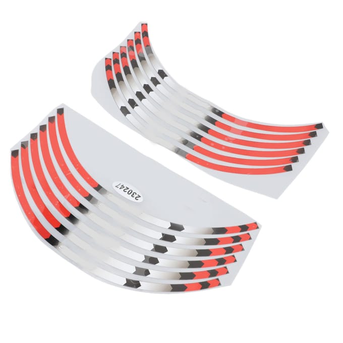Autocollants de Jante de Moto Colorés Réfléchissants Autocollant de Bande de Jante de Roue de Moto pour 17 à 18 Pouces white