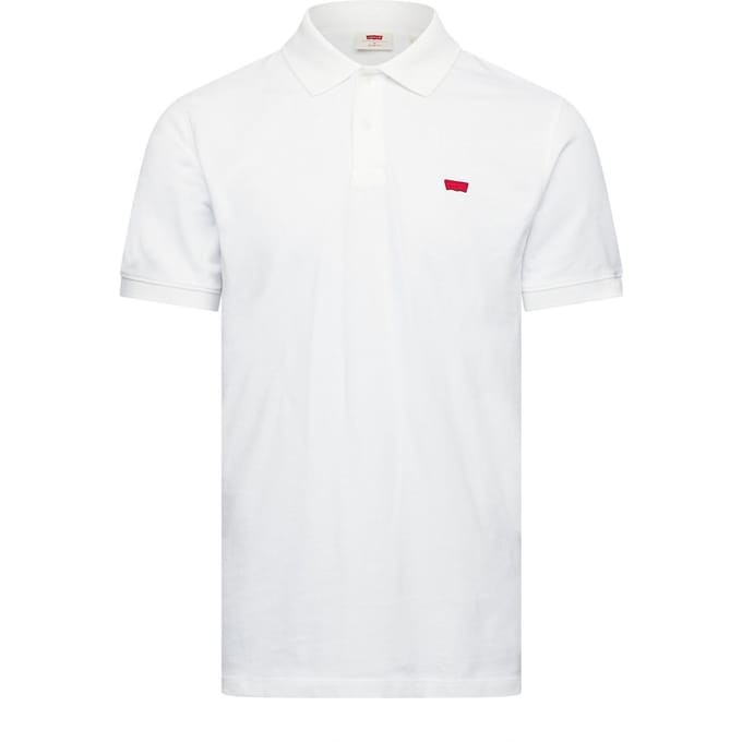 Men's Levis Slim Housemark Polo Bright Whi in Bright White