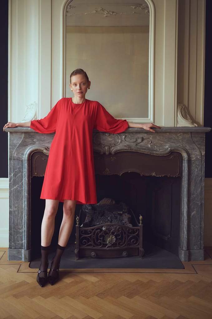 Lide dress technical jersey | Red - Red / S