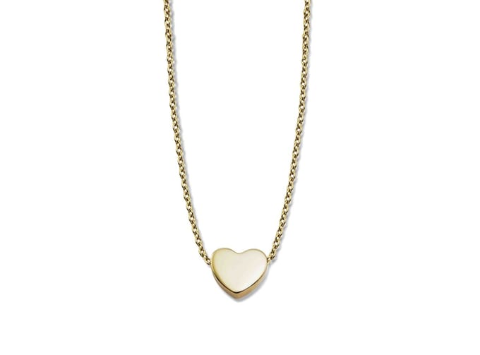 Ketting Hartje Open Zilver Gold-Plated XN009G 38-41cm