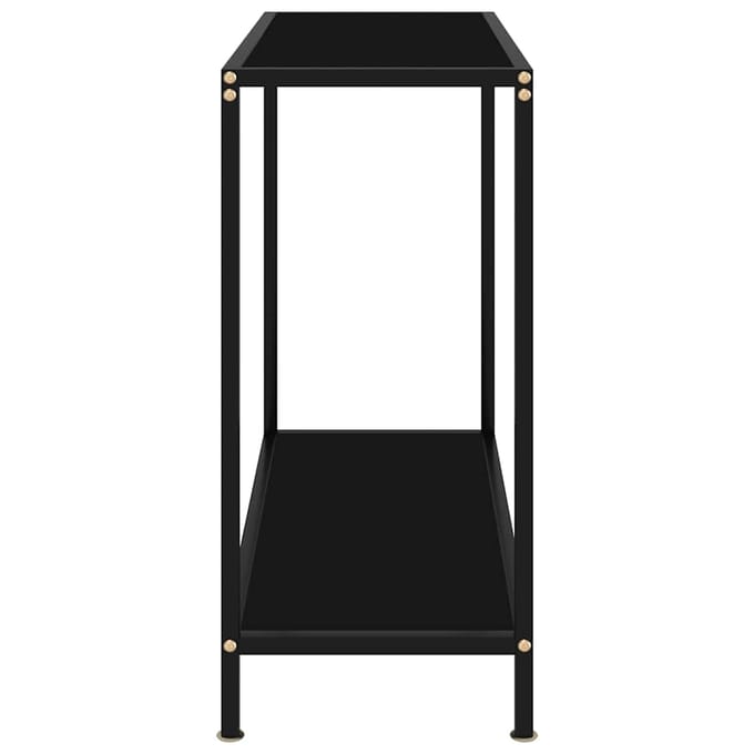 vidaXL - Wandtafel - 80x35x75 - cm - gehard - glas - zwart