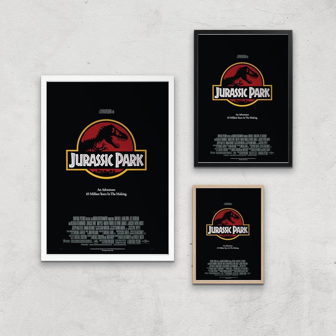 Jurassic Park Giclee Art Print - A2 - White Frame