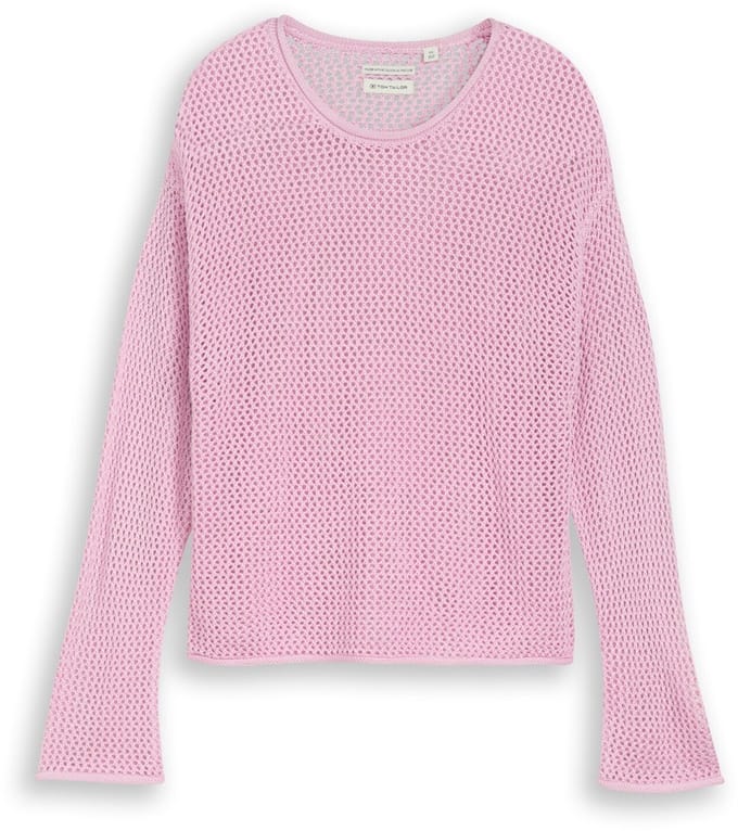 Tom Tailor - Cropped gebreide trui - Maat 152 - cold pink