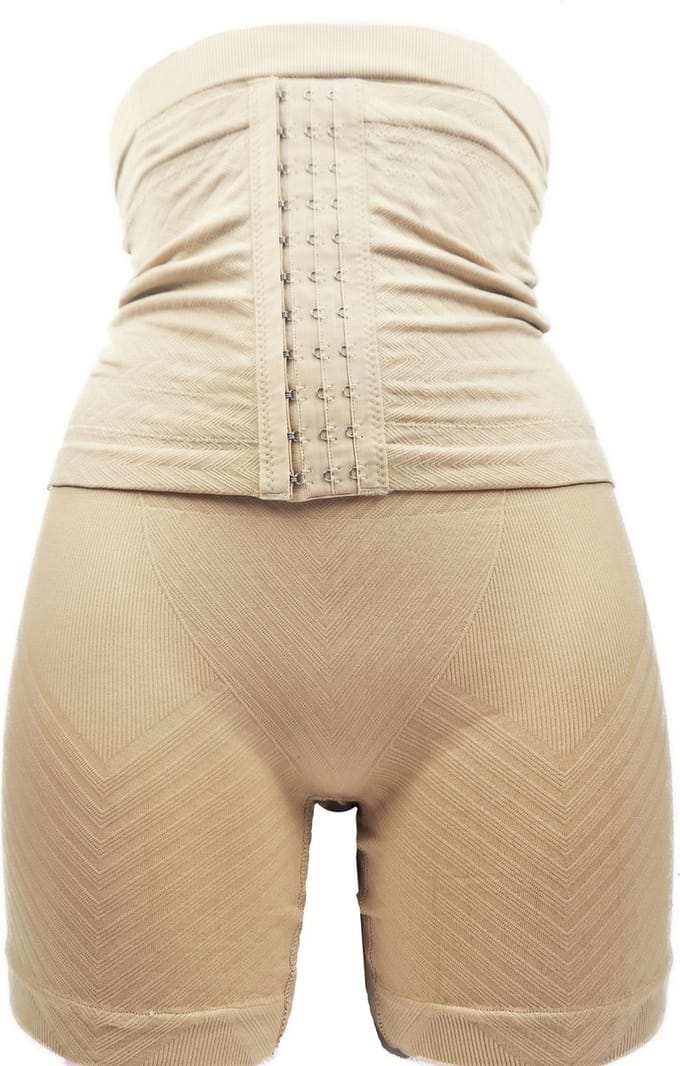 BamBella® Taille korset - Broek- maat M - Sterk corrigerende ondergoed Bruin