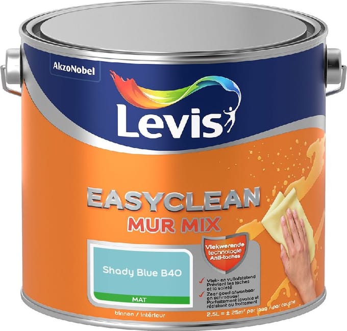 Levis - Easyclean Mur Mat Mix - Shady Blue B40 - Mengverf - 2,5 L