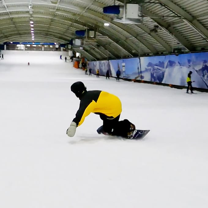 Snowboards testen op zondag 2 november
