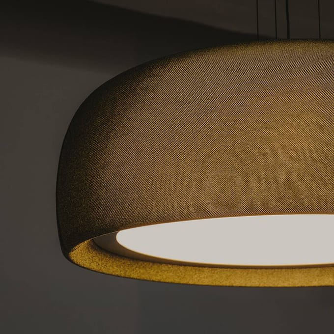 LEDS-C4 LED hanglamp Gong, groen, 3.000 K, Ø 61,2 cm, stof