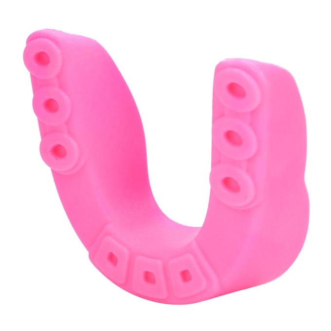 Duurzame EVA Volwassen Mondbeschermer Tanden Tandbeschermer Boksen Gevechtsaccessoire Roze & Wit white