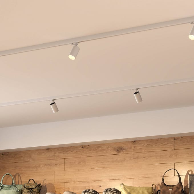 Deko-Light 3-fasen railsysteem spot Can, wit, aluminium, GU10, draaibaar gemonteerd