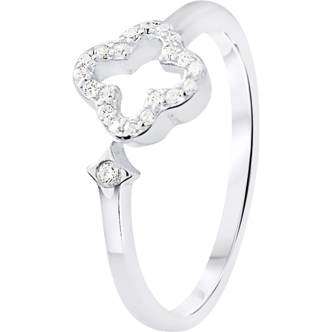Trefle zirkoniumoxiden zilver 925 zirkoniumoxiden - kans