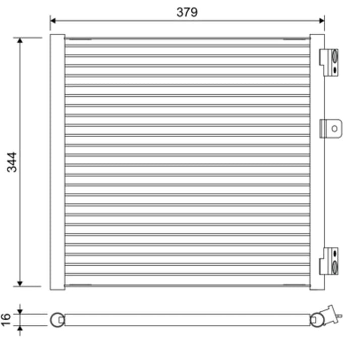 Condensator, airconditioning VALEO 822660