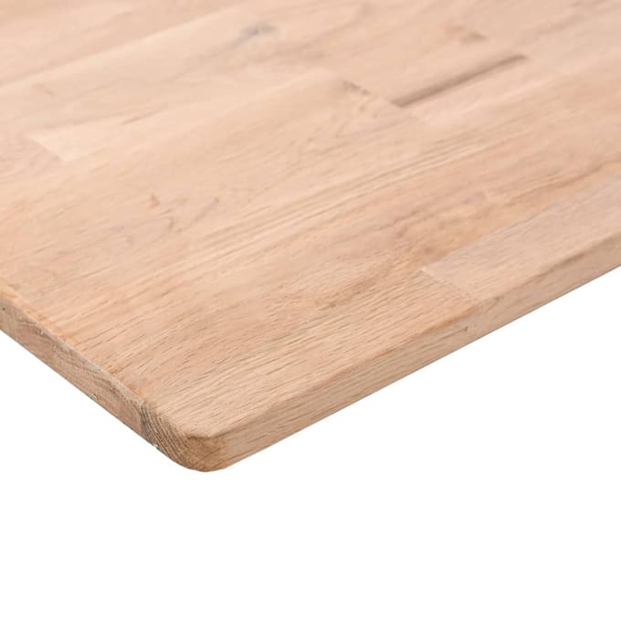 vidaXL - Plank - 100x20x1,5 - cm - onbehandeld - massief - eikenhout