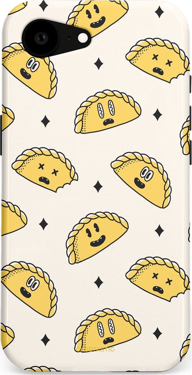 Casetastic hoesje geschikt voor Apple iPhone 16e / Apple iPhone 17e - MagSafe - Dubbellaagse bescherming - Pastei gerei - Fashion Case - Wit Goud Beige Lichtgrijs