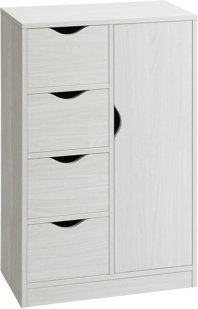 HOMCOM Badkamerkast - Spaanplaat - 54x29x83cm - Wit