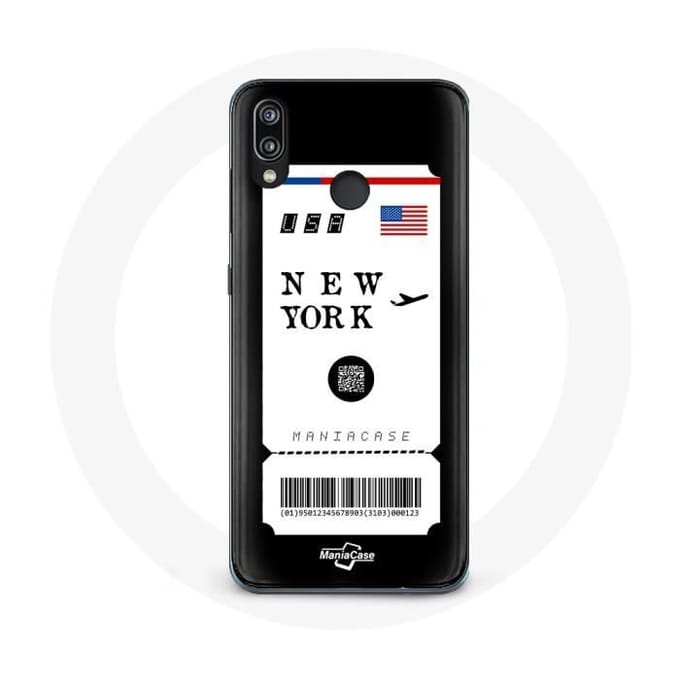 Hoesje voor Huawei P20 Lite New York vliegticket
