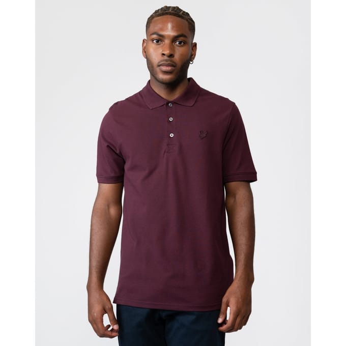Lyle & Scott ton-sur-ton Eagle bordeaux poloshirt