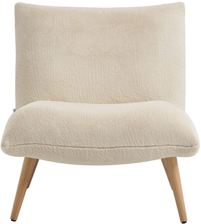 Vente-unique Fauteuil in beige nepbont - PEPITA