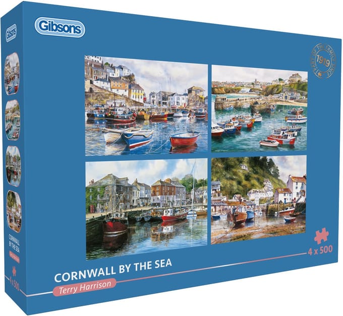 Gibsons legpuzzel Cornwall by the Sea 4x500 stukjes karton.
