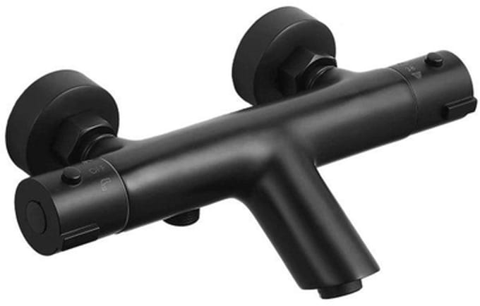 FugaFlow Thermostatische Bad-Douchekraan zwart