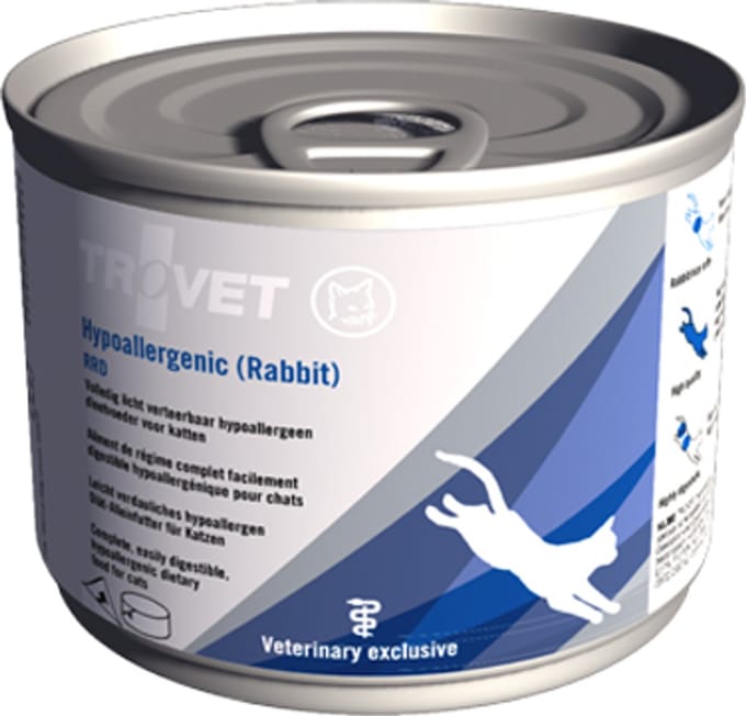 TROVET Hypoallergenic RRD (Rabbit) Kat - 12 x 200 gr blikjes