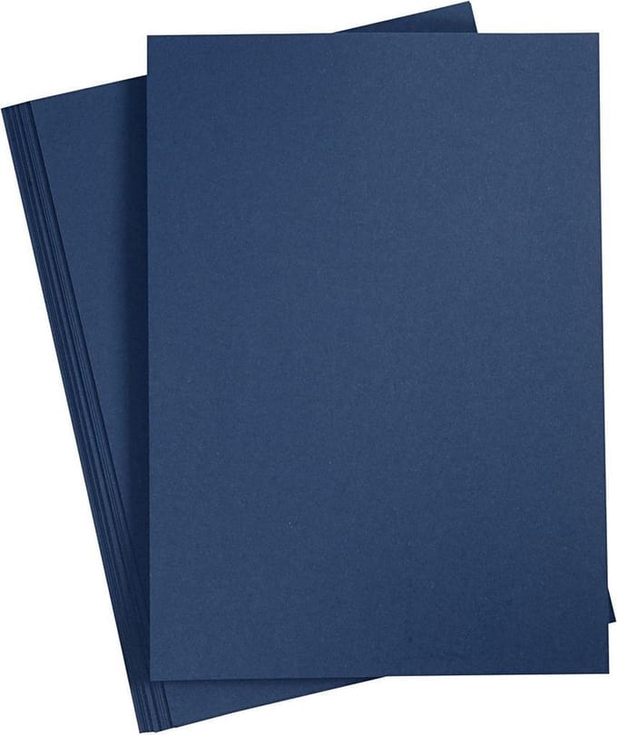 Karton - blauw - A4 - 21x29,7cm - 220 grams - Creotime - 10 vellen
