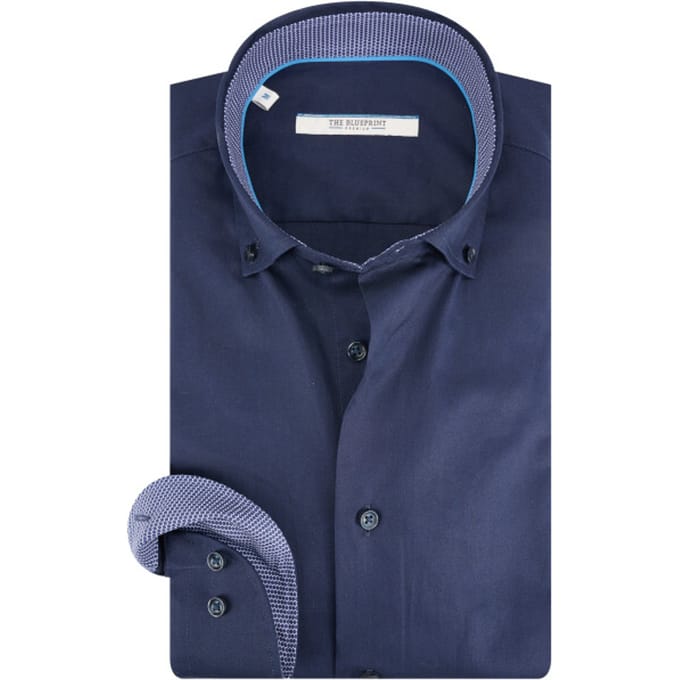 The BLUEPRINT Premium Business Overhemd Donkerblauw Heren