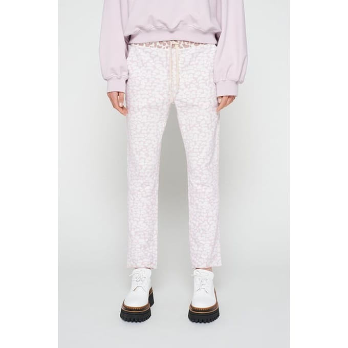 10DAYS Cropped Jogger Leopard Pale Lilac Größe: M | Jogginghosen Outlet | Damen | Violett