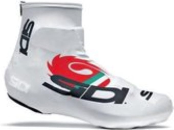 Sidi Copriscarpe Chrono Printed - Fietsoverschoenen - Wit/Zwart/Rood - Maat M = 39/42