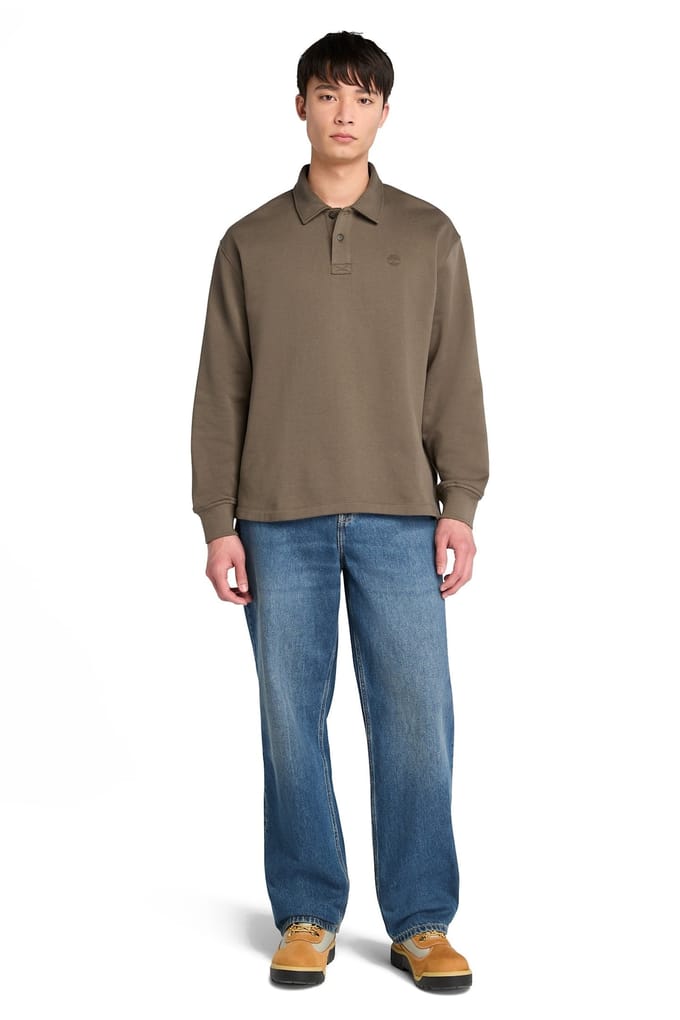Timberland Polo Sweatshirt Chocolate Chip Größe: M | Poloshirts Outlet | Herren | Braun