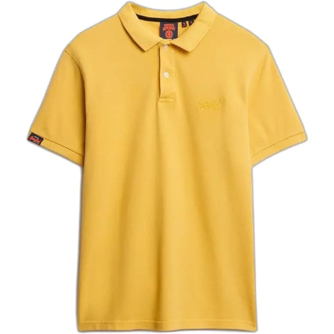 Superdry Vint Destroy Korte Mouw Poloshirt Geel M Man
