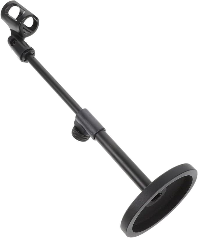 Microfoon Statief - Microfoonhouder Tafel - Opnemen Muziek - Verstelbare Clip - 26-36 cm - Zwart