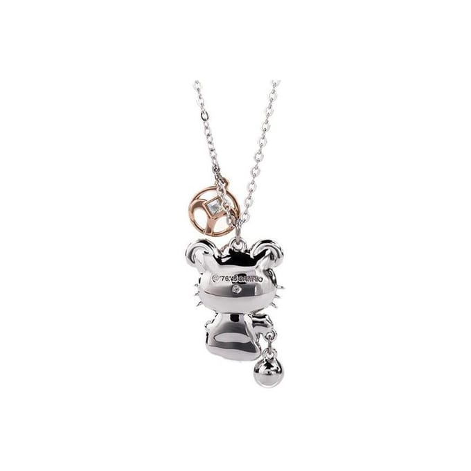 Collier Zodiaque Bélier Hello Kitty Swarovski pour Femme 5192746 White Gold,L white