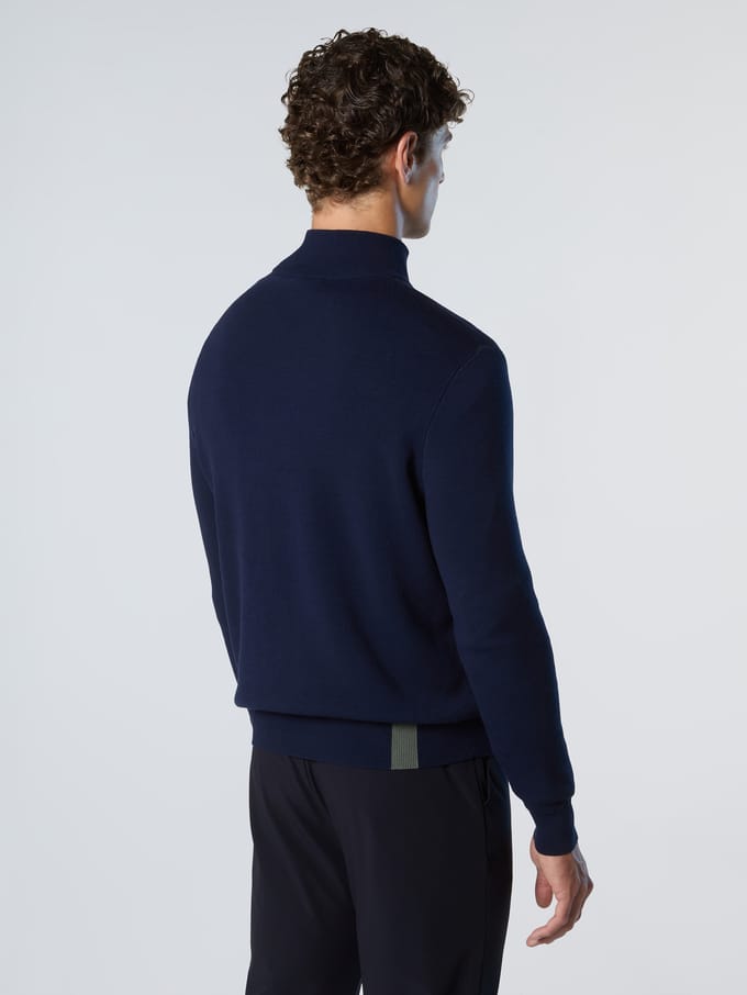 North Sails 12gg Half Rits Trui Blauw M Man