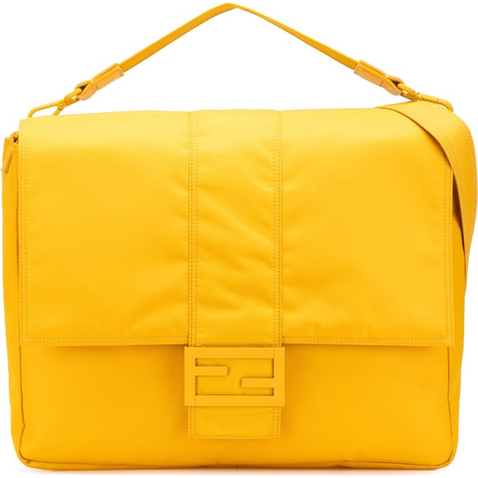 Handtas Gele Fendi Logo
