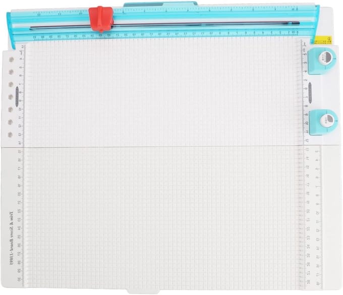 Papier Snijder - Snijmal Rilapparaat - Hobby Projecten Maken - 7-in-1 Multifunctioneel - 31 cm Breed - Grijs