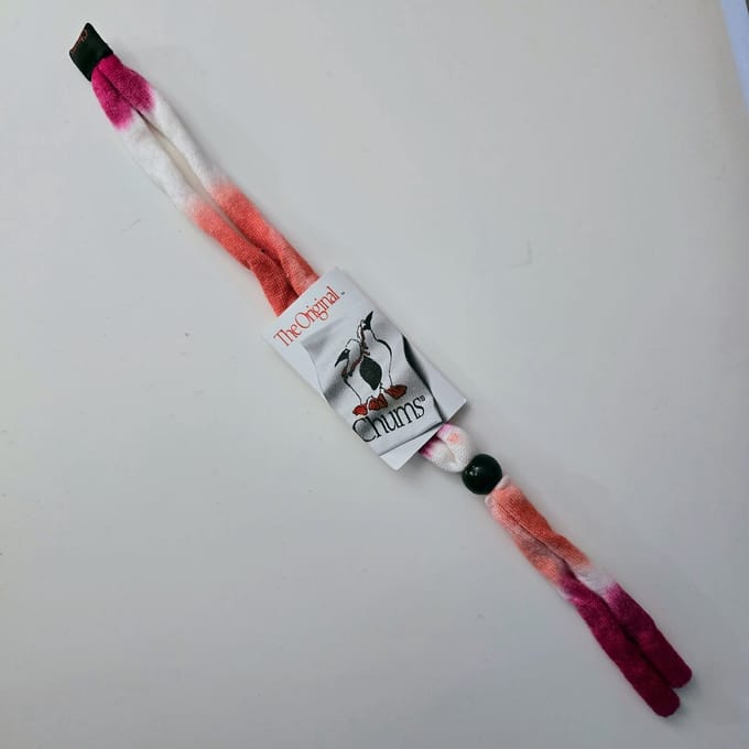 Chums Original Sunglass Cord Pink-White-Red Dyed