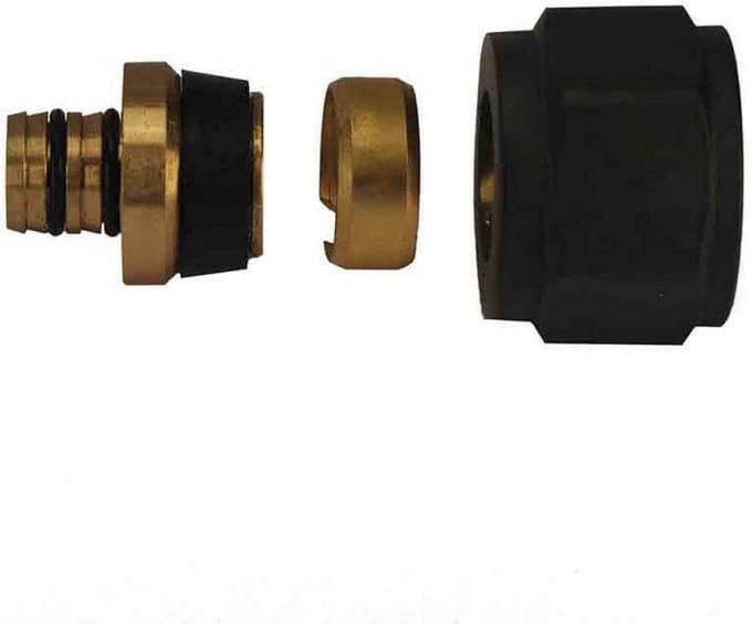 2 x Sanifun luxe adaptor Nero 16 x 2.0 euroconus Zwart