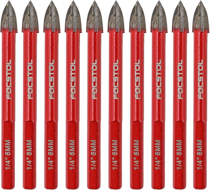 Set van 10 Hardmetalen Boortjes voor Diverse Materialen