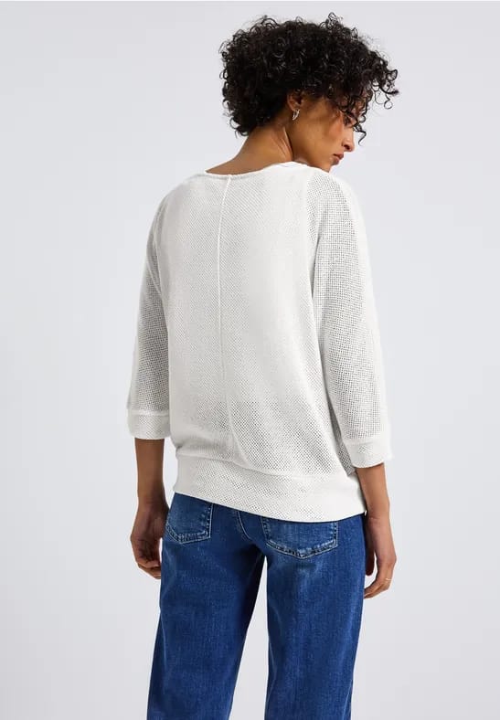 Shirt met gebreide look