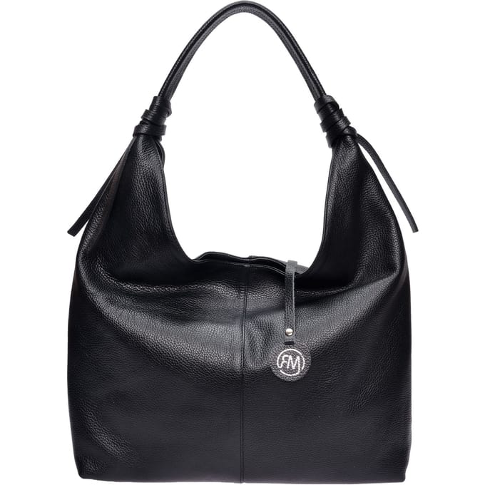 Roberta M Zwart Rundleer Tas