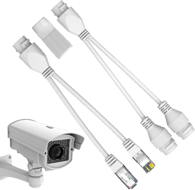 Netwerk Splitter - Ethernet Adapter - Stabiele Data - Waterdicht Ontwerp - 15x4x2 cm - Wit
