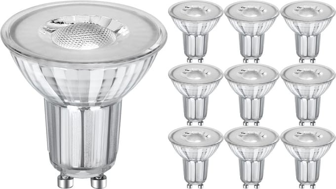 LED Spot - GU10 PAR16 - 10 Pack - Velvalux - 6W 435lm 38D - 830 Warm Wit 3000K | Vervangt 62W