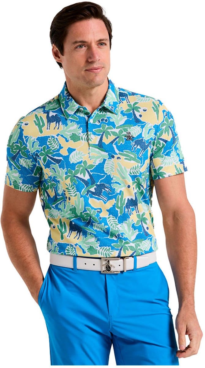 Original Penguin Ibiza Earl Korte Mouw Poloshirt Blauw M Man