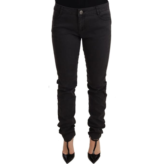 PINKO Zwarte Katoen Stretch Skinny Midden Taille Dames Denim Jeans