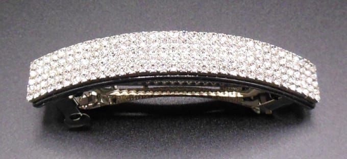 Patentspeld met strass 5 rijen