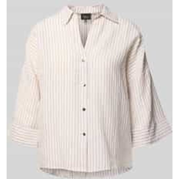 s.Oliver - female - Gestreepte blouse van linnenmix in een losse pasvorm