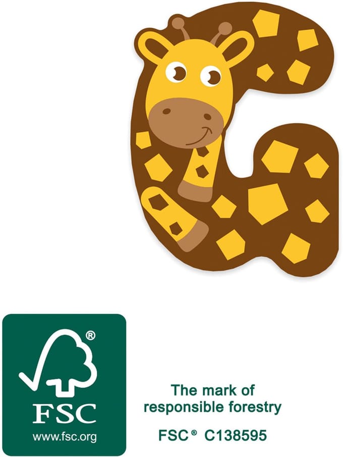 Small Foot - Wooden Animal Children's Letter - G