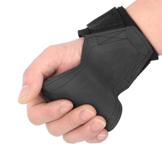 Rubber Anti-Slip Gym Handschoenen Grips Pull Up Training Halter Dumbbell Gewichtheffen Grip Pads(M ) black