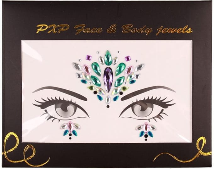 Face Body Jewels All In One Glitter sticker Model H