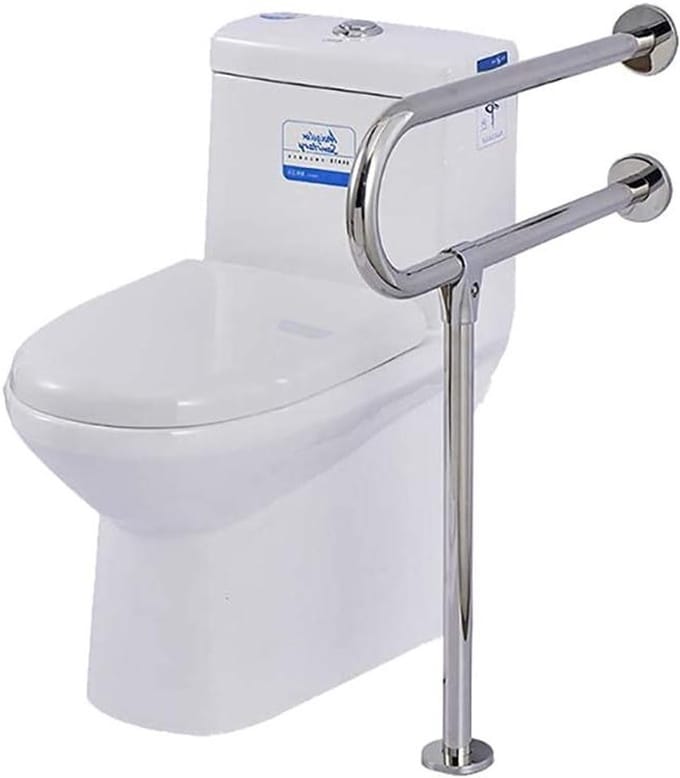 Veiligheidshandgreep Douche - Badkamer Greep - Extra Ondersteuning - Roestvrij Staal - 60x75 cm - Spiegelglans
